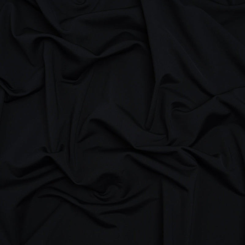 100% Recycled Stretch Nylon Swimwear Tricot, UV Protective - Nero - Mykonos Collection