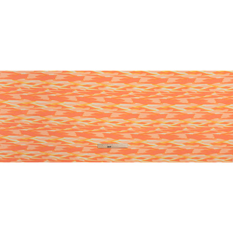 Stretch Nylon Crepe Print - Mango Orange and Peach Pink Abstract - Deadstock