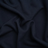 Cotton and Recycled Polyester French Terry - Navy Blue - Deadstock