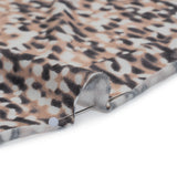 Stretch Modal Jersey Print - Taupe, Black and White Blurred Animal Spots - Deadstock