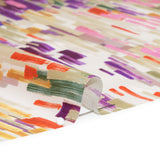 Silk Charmeuse Print 16MM, Made in Italy - Plum Purple, Forest Green and Scarlet Painted Striations