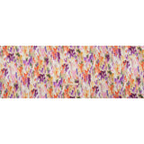 Silk Charmeuse Print 16MM, Made in Italy - Plum Purple, Forest Green and Scarlet Painted Striations