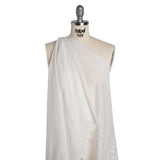Embroidered Eyelet Cotton Voile - White Daisy Chains - Naomi Collection