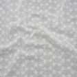 Embroidered Eyelet Cotton Voile - White Daisy Chains - Naomi Collection