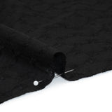 Embroidered Eyelet Cotton Voile - Black Daisy Chains - Naomi Collection