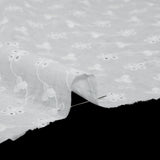 Embroidered Eyelet Cotton Voile - White Flower Vine - Naomi Collection