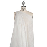 Embroidered Eyelet Cotton Voile - White Flower Vine - Naomi Collection