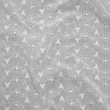 Embroidered Eyelet Cotton Voile - White Flower Vine - Naomi Collection