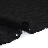 Embroidered Eyelet Cotton Voile - Black Flower Vine - Naomi Collection
