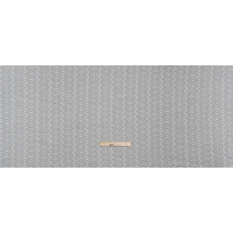 Embroidered Eyelet Cotton Voile - White Floral Zig Zags and Stripes - Naomi Collection