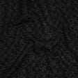 Embroidered Eyelet Cotton Voile - Black Daisies and Leaves - Naomi Collection