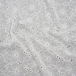Embroidered Eyelet Cotton Voile - White Cloud Flowers - Naomi Collection