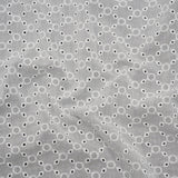Embroidered Eyelet Cotton Voile - White Rings and Lattices - Naomi Collection