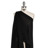 Embroidered Eyelet Cotton Voile - Black Rings and Lattices - Naomi Collection