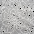 Embroidered Eyelet Cotton Voile - White Big Flowers - Naomi Collection