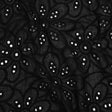 Embroidered Eyelet Cotton Voile - Black Big Flowers - Naomi Collection