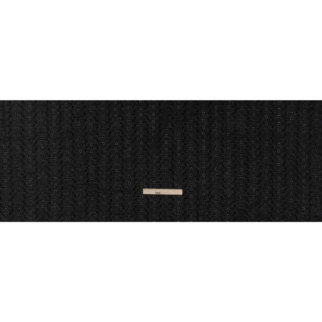 Embroidered Eyelet Cotton Voile - Black Wavy Daisy Vines - Naomi Collection