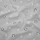 Embroidered Eyelet Cotton Voile - White Floating Flowers - Naomi Collection