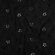 Embroidered Eyelet Cotton Voile - Black Floating Flowers - Naomi Collection