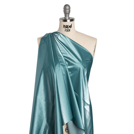 Faux Tyvek - Metallic Aqua - Greta Collection