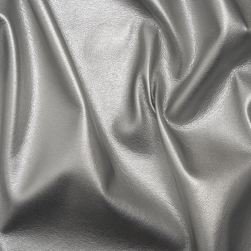Buttery Faux Leather with Brushed Suede-like Backing - Silver - Veronica Collection