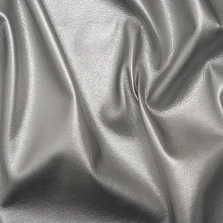 Buttery Faux Leather with Brushed Suede-like Backing - Silver - Veronica Collection