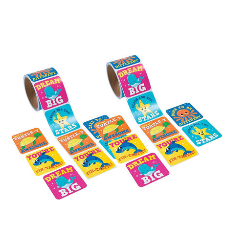 Under the Sea Jumbo Roll Stickers 100 Pc