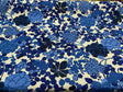 Waverly Blossom Cotton Linen Canvas Fabric - Indigo Blue Floral, 54" Width (1 Yard)