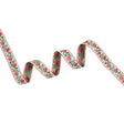 Jacquard Ribbon - 0.625" - Red, Green and Baby Blue Rose Vines