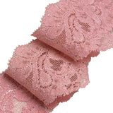 Stretch Lace Trim - 2.125" - Rose Pink Floral Scallops