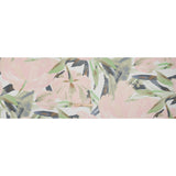Polyester Georgette - Baby Pink, Lime Green and Navy Blue Painterly Flowers - Designer Deadstock