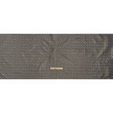 Metallic Stretch Brocade - Gray, Black and White Chevron Circles - Designer Deadstock Made in Italy