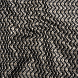 Metallic Stretch Brocade - Gray, Black and White Chevron Circles - Designer Deadstock Made in Italy