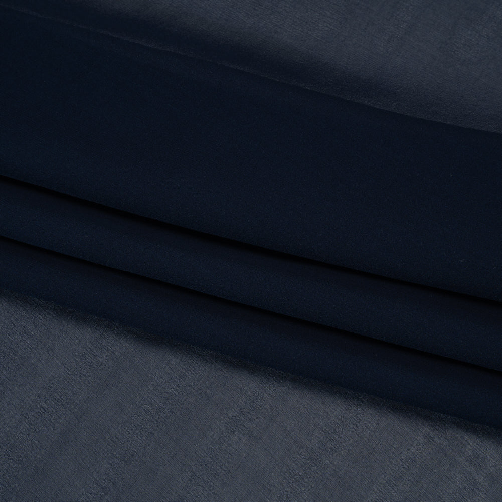 Silk Georgette - Navy Blue - Designer Deadstock