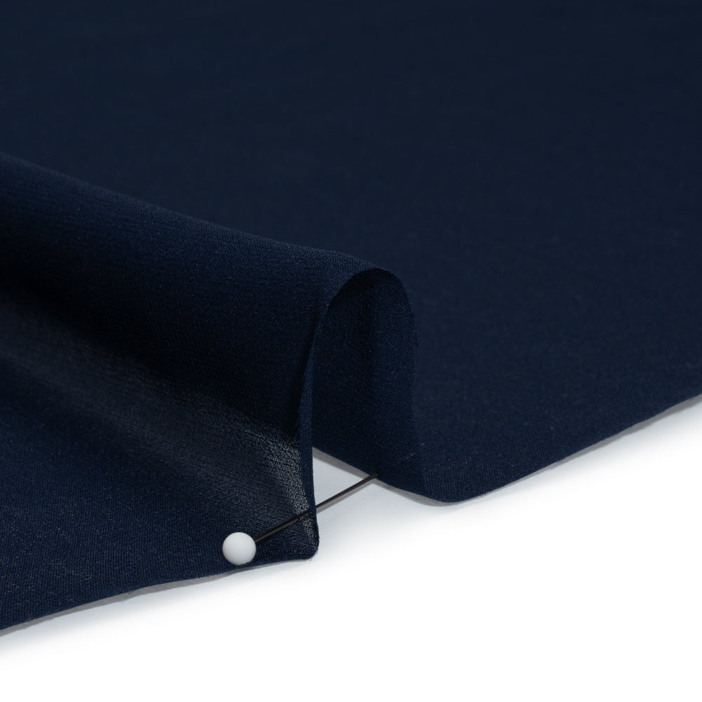 Silk Georgette - Navy Blue - Designer Deadstock