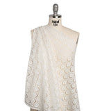 Cotton Crochet Lace - Off White Dots in Ovals - Designer Deadstock