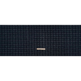 Acrylic Sweater Knit - Navy Blue, Dark Green and Gray Plaid - Designer Deadstock