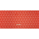 Corded Lace - Red Orange Floral - Designer Deadstock