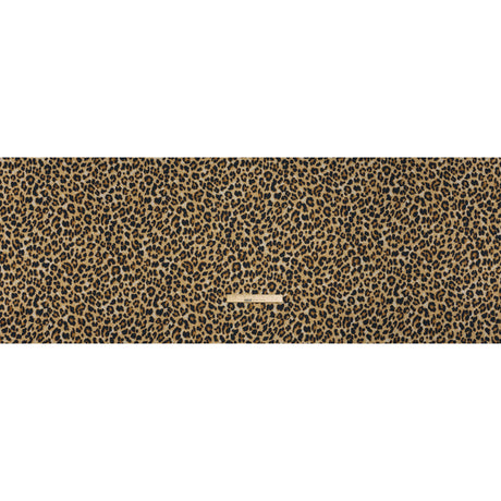 Soft Stretch Polyester Satin Print - Beige, Brown and Black Leopard Spots - Deadstock