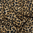 Soft Stretch Polyester Satin Print - Beige, Brown and Black Leopard Spots - Deadstock