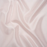 Polyester Lining - Light Pink and White Candy Stripes - Deadstock