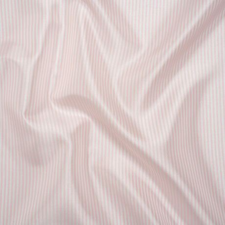 Polyester Lining - Light Pink and White Candy Stripes - Deadstock