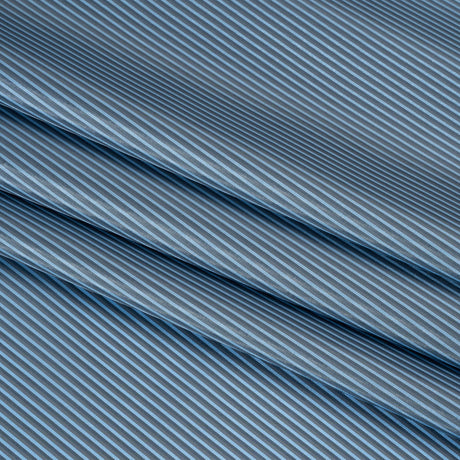 Polyester Lining - Blue and Gray Shadow Stripes - Deadstock