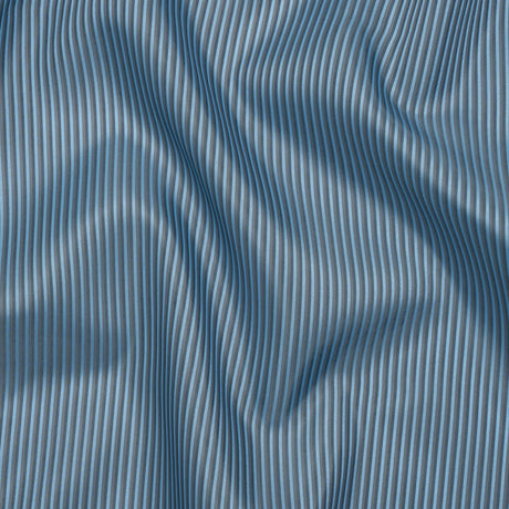 Polyester Lining - Blue and Gray Shadow Stripes - Deadstock
