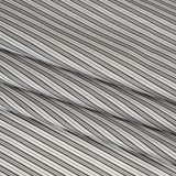 Polyester Twill Lining - White and Gray Ticking Stripes - Deadstock