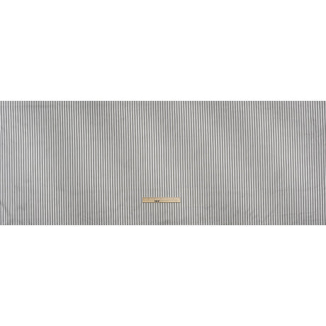 Polyester Twill Lining - White and Gray Ticking Stripes - Deadstock