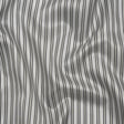 Polyester Twill Lining - White and Gray Ticking Stripes - Deadstock