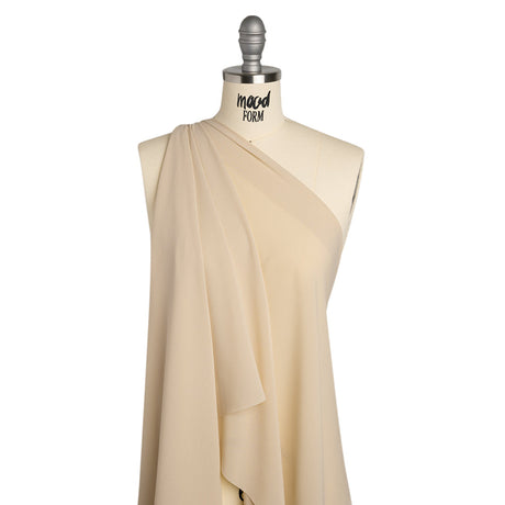 Polyester Double Georgette - Beige - Deadstock
