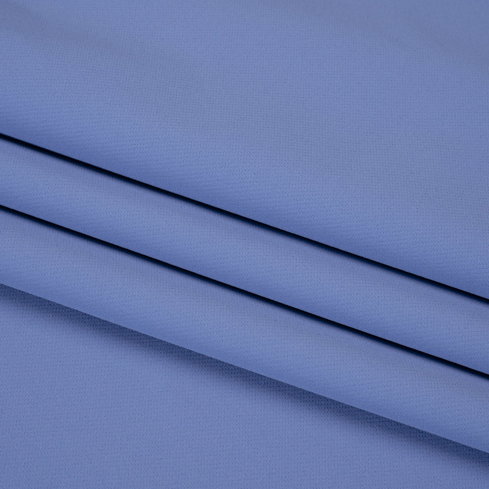 Stretch Creped Polyester Twill - Periwinkle - Deadstock