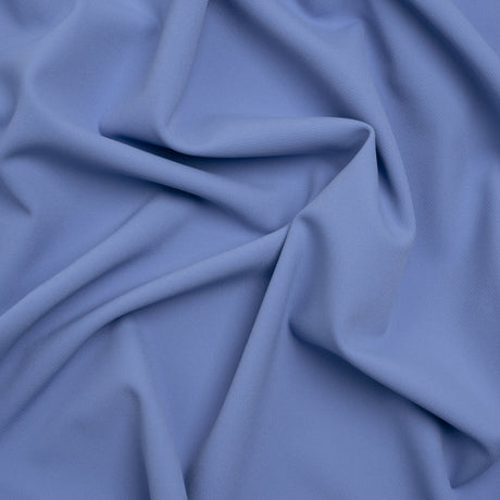 Stretch Creped Polyester Twill - Periwinkle - Deadstock